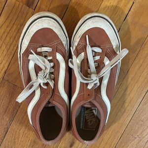 Vans Kids Tan and White Sneakers